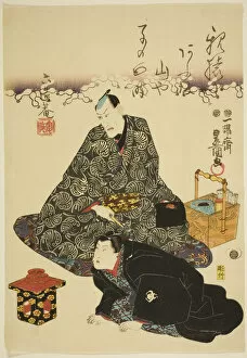 The actors Ichikawa Ebizo V and Ichikawa Saruzo I, 1849. Creator: Utagawa Kunisada