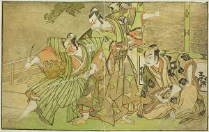 Lime Green Prints: The Actors Ichikawa Komazo II as Minamoto no Yorimasa (right)