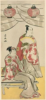 Torii School Gallery: The Actors Ichikawa Monnosuke II and Segawa Kikunojo III, from a pentaptych of eleven acto... 1788