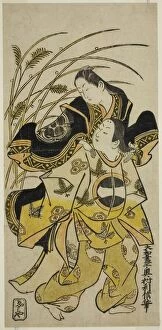 The Actors Ichikawa Monnosuke as a nobleman and Dekishima Daisuke as a noblewoman, c