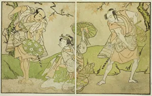 Lime Green Prints: The Actors Ichikawa Somegoro (right)