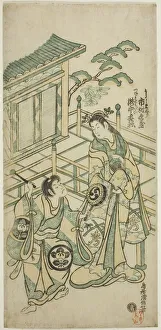 Kiyonobu Torii Prints: The Actors Ichimura Kamezo I as Urashima Taro and Takinaka Hidematsu I as Kanemoto Gozen i