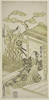 Tori Kiyomasu Ii Prints: The Actors Ichimura Kamezo I as Yosaku and Arashi Tominosuke I as Koman, c. 1754