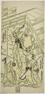 Ichimura Theatre Gallery: The Actors Ichimura Uzaemon VIII as Onio Shinzaemon and Onoe Kikugoro I as the courtesan U... 1744