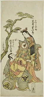 The Actors Iwai Hanshiro IV as Sakura Hime and Matsumoto Koshiro IV as Priest Seigen in th... 1773