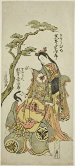 Kamejuro Prints: The Actors Iwai Hanshiro IV as Sakura Hime and Matsumoto Koshiro IV as Priest Seigen in th
