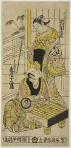 Juro Sukenari Prints: The Actors Kameya Jujiro I as Soga no Juro and Segawa Kikunojo I as Oiso no Tora in the pl