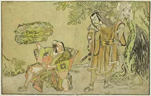 Lime Green Prints: The Actors Matsumoto Koshiro II as Osada no Taro Kagemune Disguised as the Woodcutter