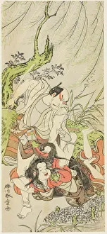 Violence Gallery: The Actors Matsumoto Koshiro II as Yoemon and Yoshizawa Sakinosuke III as Kasane... Japan, c