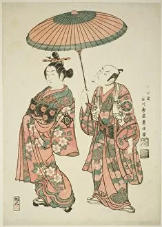 The Actors Nakamura Kiyosaburo I as Matsuyama and Ichimura Kamezo I as Wanya... 1749