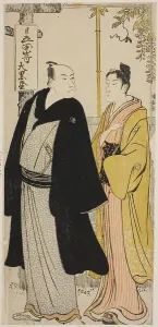 Kiyonaga Torii Prints: The Actors Nakamura Nakazo I and Azuma Tozo