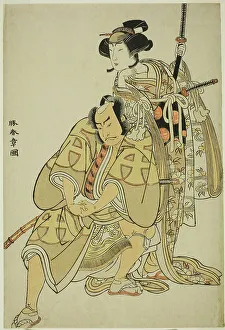 Aiban Prints: The Actors Nakamura Nakazo I as Hata Rokurozaemon Disguised as the Samurai's Manservant