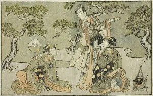 Maidens Prints: The Actors Nakamura Nakazo I as Matsukaze (right)