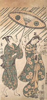 The Actors Nakamura Tomijiro in the Role of Ono no Komachi and Sanogawa Ichimatsu in t The Actors Nakamura Tomijiro in the Role of Ono no Komachi and Sanogawa Ichimatsu in t