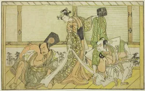 Lime Green Prints: The Actors Otani Hiroji III as Kawazu no Saburo (right)
