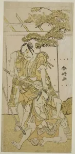 Victor Collection: The Actors Otani Hiroji III as Onio Shinzaemon (right), and Nakamura Sukegoro II as... c