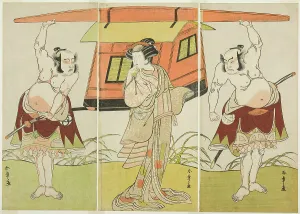 Palanquin Bearer Prints: The Actors Otani Hiroji III as Yokambei (right)