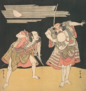 Mitsugoro Bando Prints: The Actors Otani Tomoemon I and Bando Mitsugoro I, ca. 1776. Creator: Shunsho