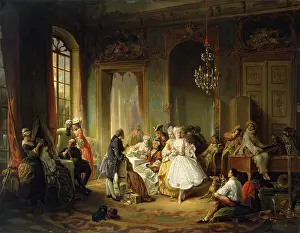 Dresses Prints: Actors Before a Performance, 1851. Creator: Constant Wauters