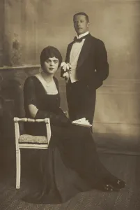 Prisoners Of War Prints: Two actors performing for 'The Timbertown Follies' at a prisoner of
