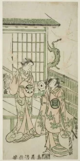 Kiyonobu Torii Gallery: The Actors Sanogawa Ichimatsu I as Minamoto no Yorimasa and Segawa Kikujiro I as Nobutsura... 1747