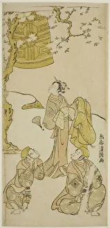 Branches Collection: The Actors Segawa Kikunojo II, Ichikawa Komazo II, and Arashi Otohachi I in the play 'Fude... 1768