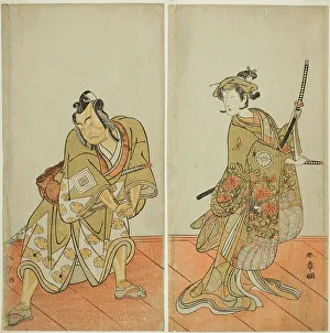 Yaozo Ichikawa Prints: The Actors Segawa Kikunojo III as Aigo no Waka (right)