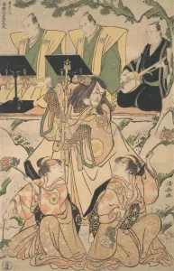 Kiyonaga Prints: Actors in a Shosa (Combination of Acting and Dancing) Performance, ca. 1790