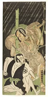 Attacker Gallery: Actors as Sumurai, 18th century. Artist: Shunsho