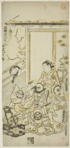 Tori Kiyomasu Ii Prints: The Actors Tamazawa Saijiro I as Oiso no Tora and Ichimura Uzaemon VIII as Soga no Juro