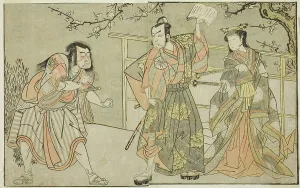 Ichikawa Danjuro Iii Prints: The Actors Yamashita Yaozo I as Ono no Komachi (right)
