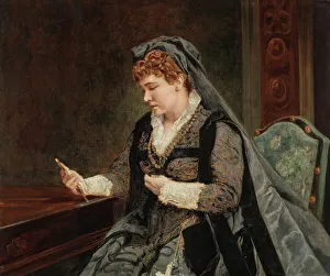 Private Collectionrealism Prints: The actress and singer Marie Geistinger (1836-1903) as Mary Stuart. Creator: Anonymous