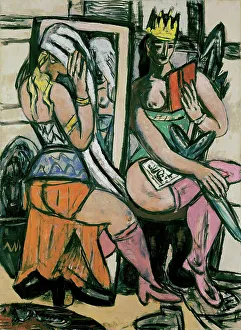 Beckmann Prints: Two Actresses At The Dressing Room, 1946. Creator: Beckmann, Max (1884-1950)