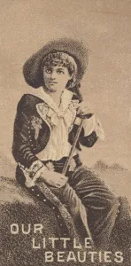 From the Actresses series (N57) promoting Our Little Beauties Cigarettes for Allen &