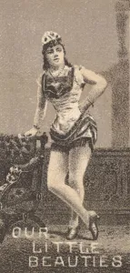 From the Actresses series (N57) promoting Our Little Beauties Cigarettes for Allen &