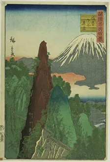 Rissho Prints: Actual View of Shimotani, Hoki Province (Hoki Shimotani shinkei)