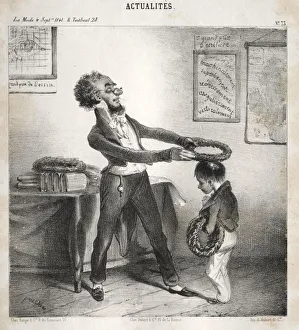 Actualites: Les distributions de Prix, 1841. Creator: Clemente Pruche (French