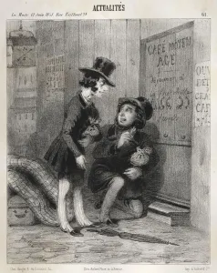 1831 1870 Prints: Actualites: He mon vieux! cest comme cela quon fait les affaires aujourdhui! on affice
