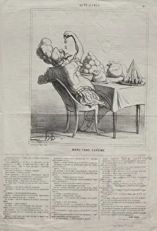 Actualities (No. 43): March without Lent, 1869. Creator: Honore Daumier (French, 1808-1879)