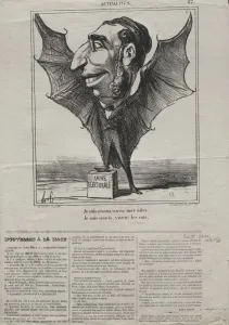 Actualities (No. 62): I am a bird, see my wings 1869. Creator: Honore Daumier (French