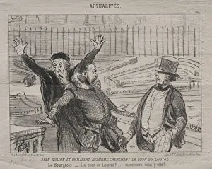 Actualities (plate 164): Jean Goujon and Philibert Delorme looking for the courtyard of the Louvre