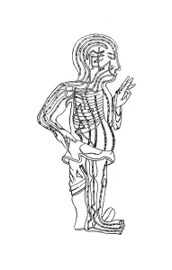 Alternative Medicine Gallery: Acupuncture chart, 19th century