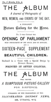 Hardy Prints: Advertisement for The Album - A Journal of Photographs of Men