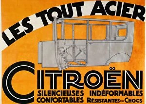 Citroen Gallery: Advertisement for all-steel Citroen cars, c1924