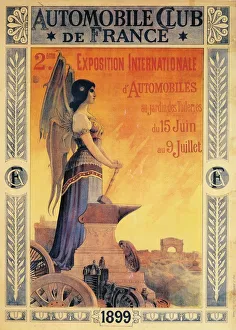 Motor Industry Prints: Advertisement for the Automobile Club de Frances International Automobile Exposition, 1899