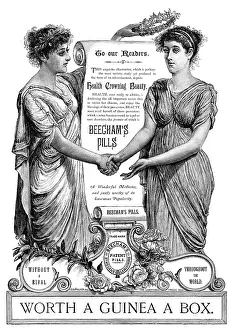 Dresses Prints: Advertisement for Beecham's Pills, 1890. Creator: Leadenhall Press