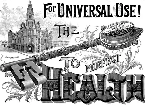 Clock Tower Prints: Advertisement for Beecham's Pills - the Key to Perfect Health
