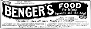 Dietary Supplement Prints: Advertisement for Benger's Food