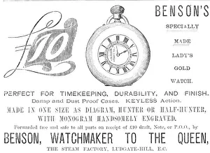 By Royal Appointment Prints: Advertisement for Benson's watches