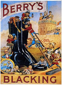 Images Dated 26th October 2007: Advertisement for Berrys boot polish, 1887